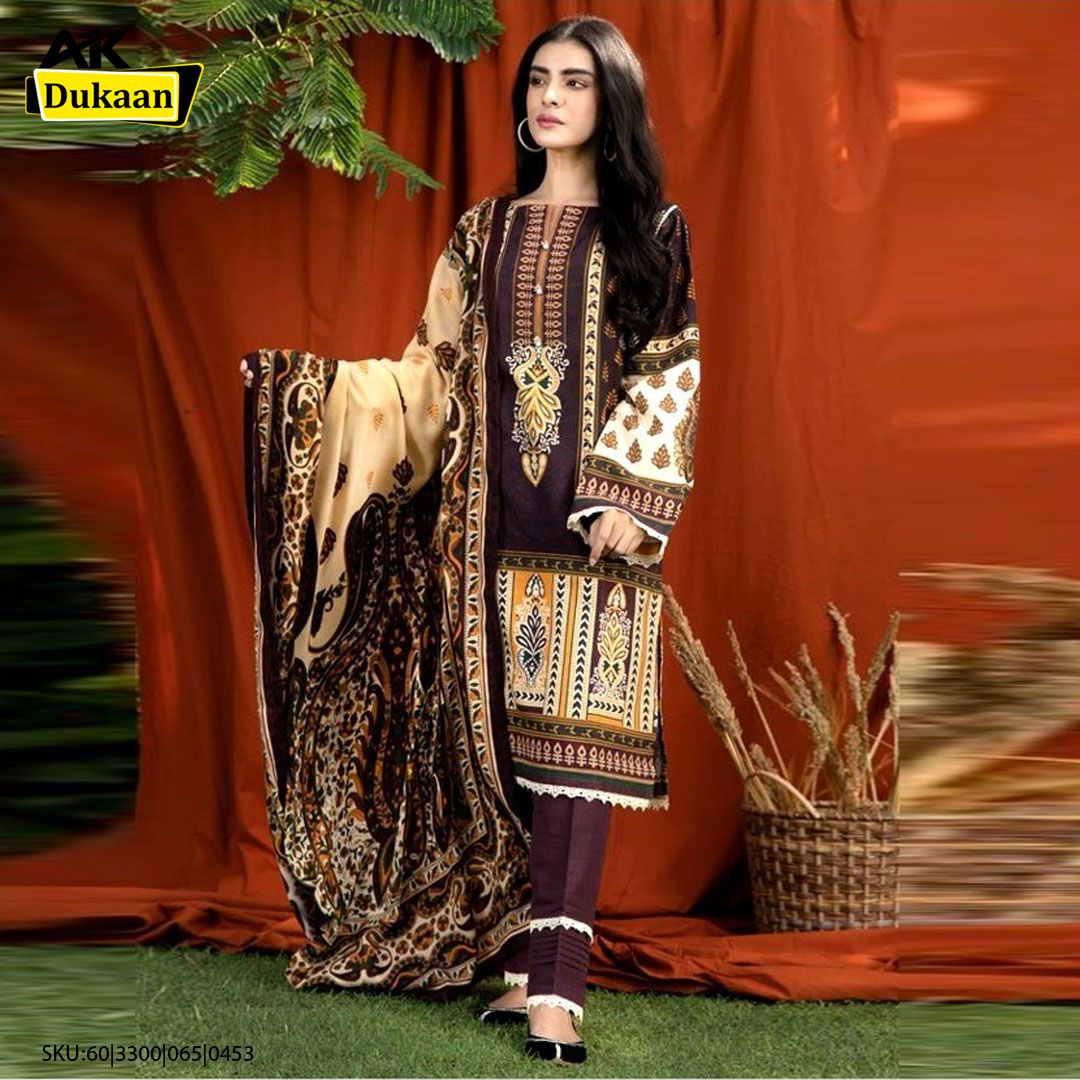 3 Piece Embroidered Lawn dress